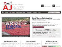 Tablet Screenshot of ajcoffeeco.com